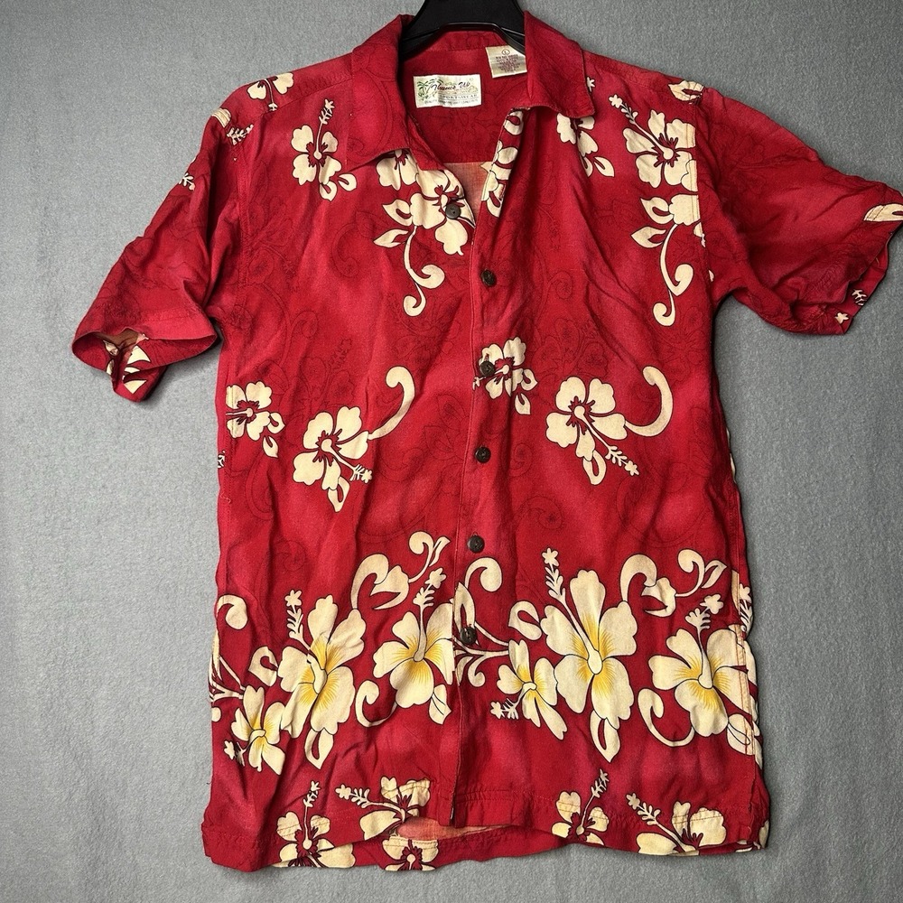 Thumbs‎ Up Hawaiian Shirt Mens Large Multicolor Tropical Sunset Floral